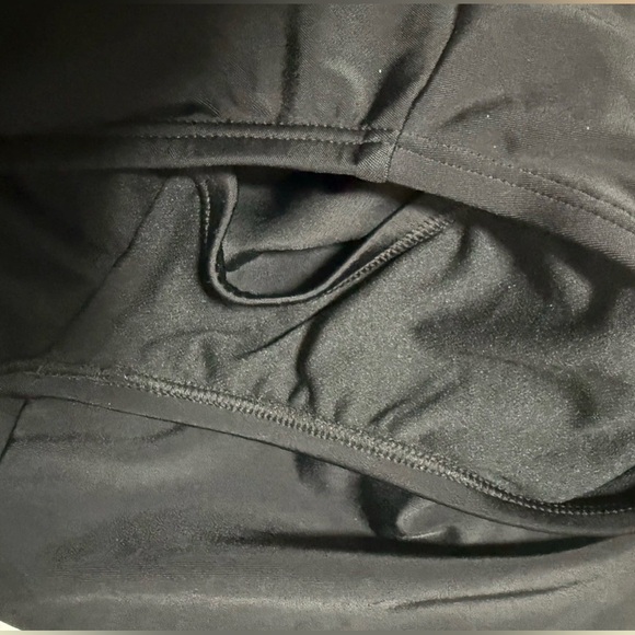 New Speedo One Piece Swimsuit Solid Black Double Strap Criss Cross Swimwear Sz L - Picture 12 of 13